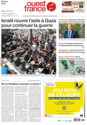 Cover of Ouest France (Bayeux / Caen)
