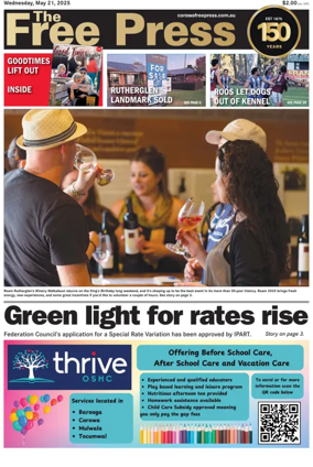 Cover of The Free Press (Corowa)