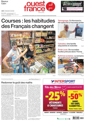 Cover of Ouest France (Bayeux / Caen)