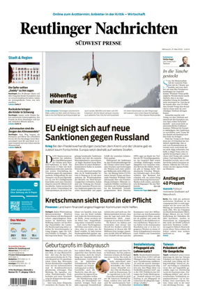 Cover of Reutlinger Nachrichten