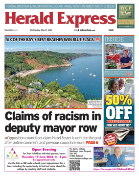Cover of Herald Express (Torbay, Brixham & South Hams Edition)