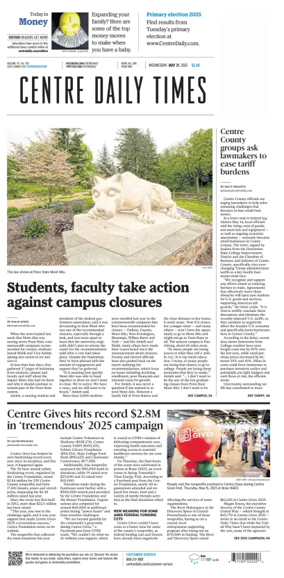 Cover of Centre Daily Times