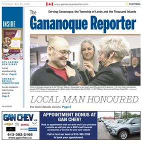 Cover of The Gananoque Reporter