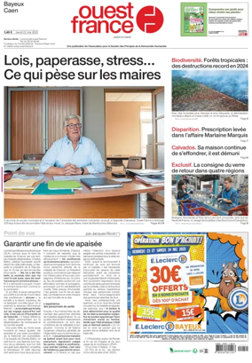 Cover of Ouest France (Bayeux / Caen)
