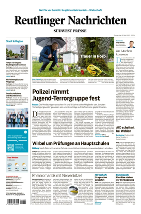 Cover of Reutlinger Nachrichten