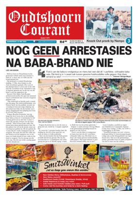 Cover of Oudtshoorn Courant