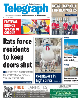 Cover of The Peterborough Evening Telegraph