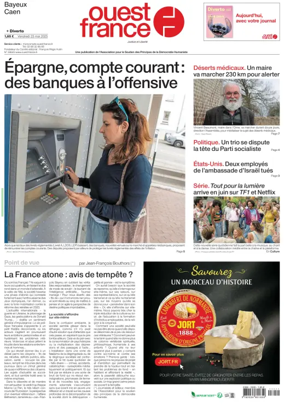Cover of Ouest France (Bayeux / Caen)