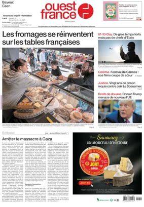Cover of Ouest France (Bayeux / Caen)