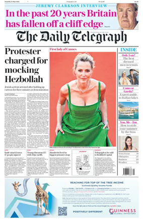 Cover of The Daily Telegraph - Saturday