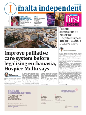 Cover of The Malta Independent on Sunday