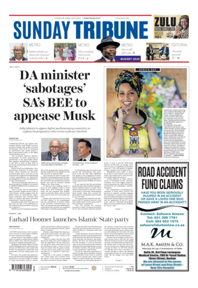 Cover of Sunday Tribune