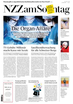 Cover of Neue Zurcher Zeitung Sunday