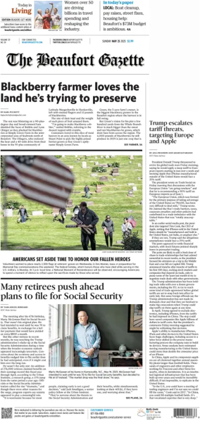 Cover of Beaufort Gazette (Sunday)