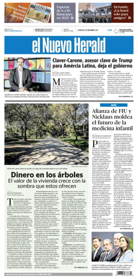 Cover of El Nuevo Herald (Sunday)