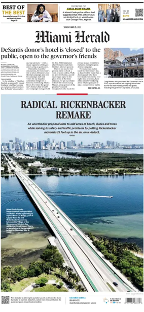 Cover of Miami Herald (Sunday)