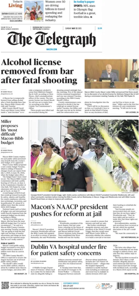Cover of The Telegraph (Macon) (Sunday)