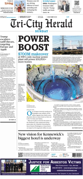 Cover of Tri-City Herald (Sunday)