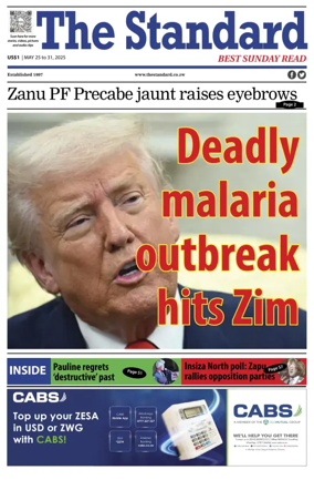 Cover of The Standard (Zimbabwe)