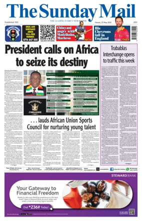 Cover of The Sunday Mail (Zimbabwe)