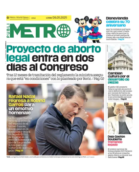 Cover of Publimetro Chile