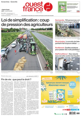 Cover of Ouest France (Avranches)