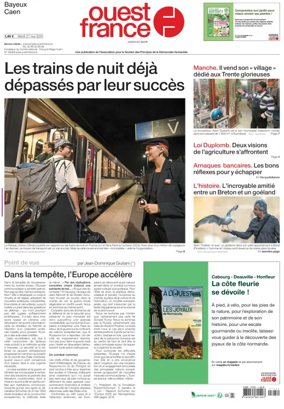 Cover of Ouest France (Bayeux / Caen)