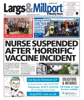 Cover of Largs & Millport Weekly News