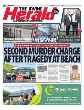 Cover of The Irvine Herald and Kilwinning Chronicle