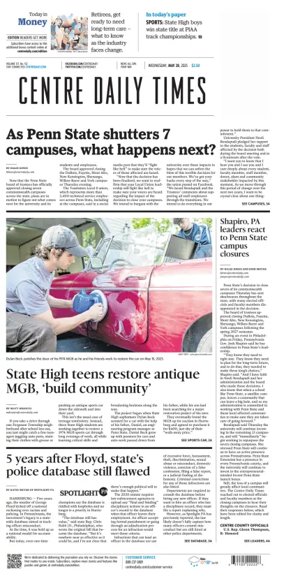 Cover of Centre Daily Times