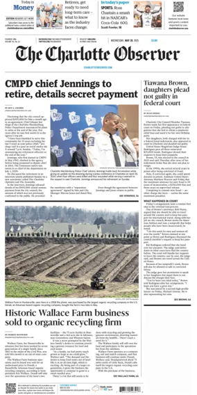 Cover of The Charlotte Observer