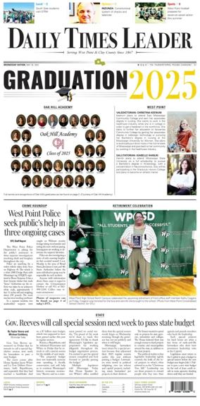 Cover of Daily Times Leader