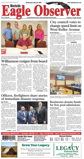 Cover of Westside Eagle-Observer