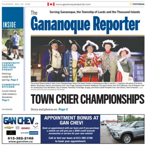 Cover of The Gananoque Reporter