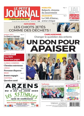 Cover of Le Petit Journal - L'hebdo local de l'Aude