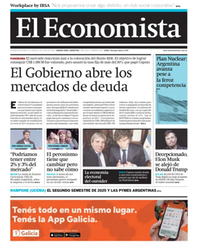Cover of El Economista (Argentina)