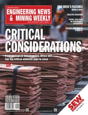 Cover of Engineering News and Mining Weekly