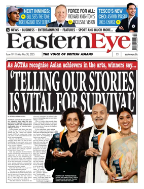 Cover of Eastern Eye (UK)