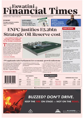Cover of Eswatini Financial Times