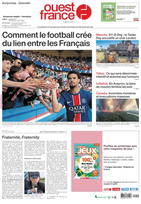 Cover of Ouest France (Avranches)