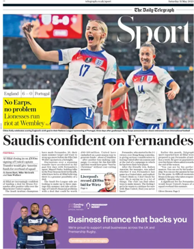 Cover of The Daily Telegraph - Sport Saturday