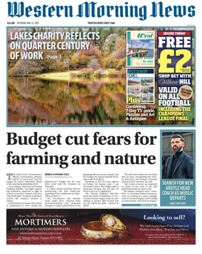 Cover of Western Morning News (Saturday)