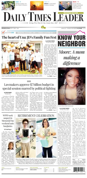 Cover of Daily Times Leader