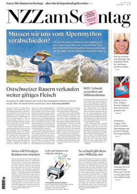 Cover of Neue Zurcher Zeitung Sunday