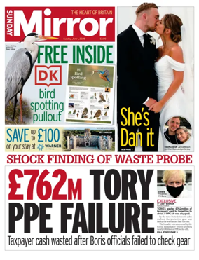 Cover of Sunday Mirror