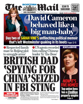 Cover of The Scottish Mail on Sunday