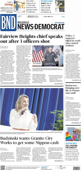 Cover of Belleville News-Democrat (Sunday)