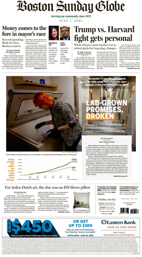 Cover of Boston Sunday Globe