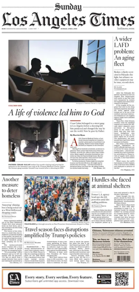 Cover of Los Angeles Times (Sunday)