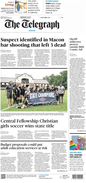 Cover of The Telegraph (Macon) (Sunday)